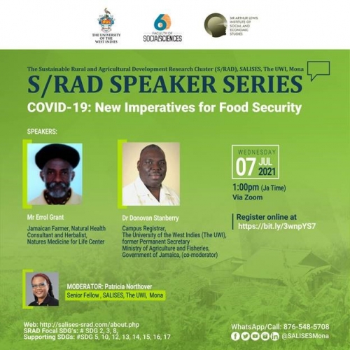 SALISES : S/RAD SPEAKER SERIES - COVID-19: New Imperatives for Food Security