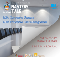 Masters Talk 2024- MSc Corporate Finance and Enterprise Risk Management
